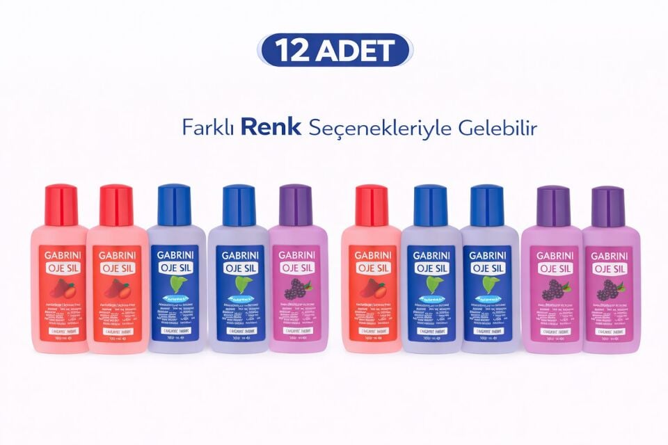 Gabrini Oje Sil Besleyici Aseton 125 ml Oje Çıkarıcı 12 Adet