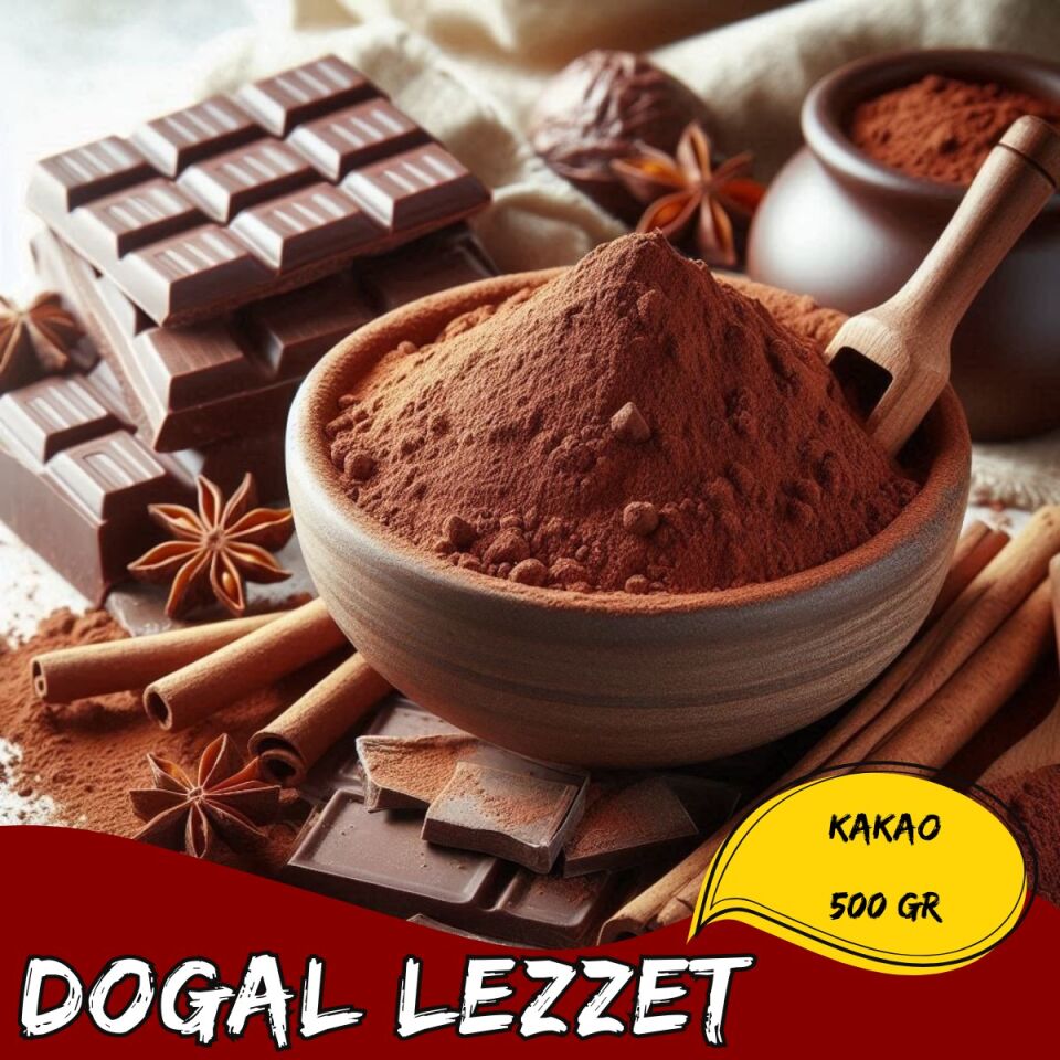 Mey İthalat® Kakao Tozu Doğal Kakao Pasta Kek ve Tatlılar İçin 500 Gr