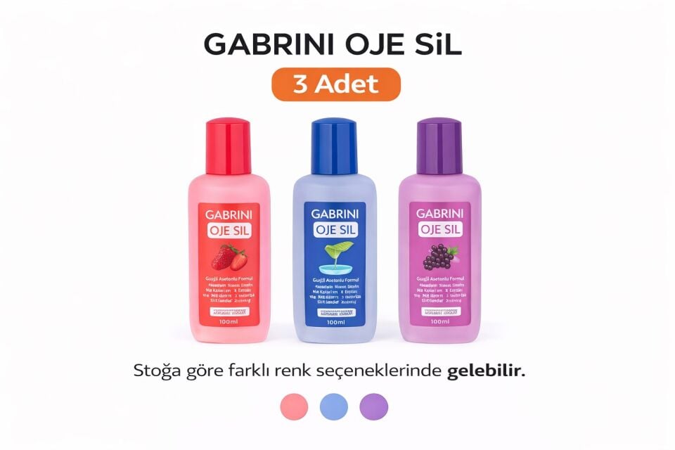 Gabrini Oje Sil Besleyici Aseton 125 ml Oje Çıkarıcı 3 Adet