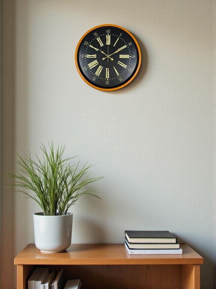 36 Cm Turuncu Dekoratif Duvar Saati