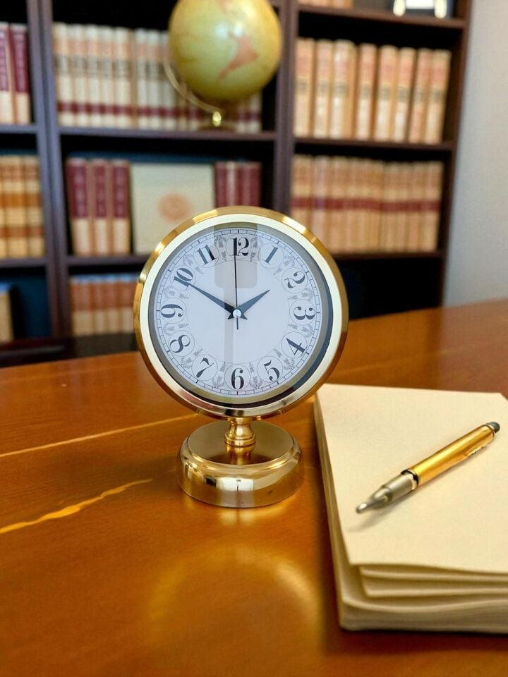 Golden Grace 25 x 20 Gold Metal Masa Saati