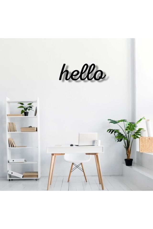 Hello Yazlı Ahşap Tablo