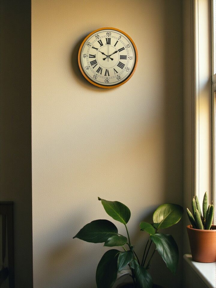 36 Cm Turuncu Nostalji Duvar Saati