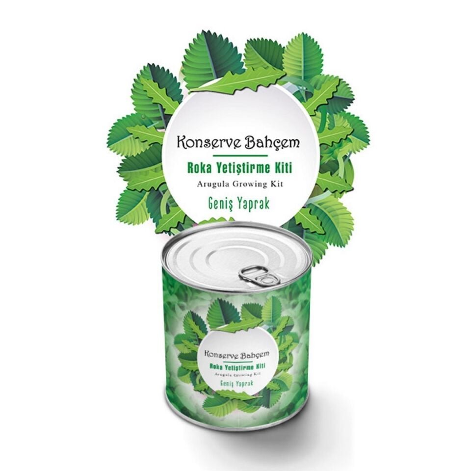 ADKonserve Bahçem Evde Konservede İri Yapraklı Roka Yetiştirme Kiti