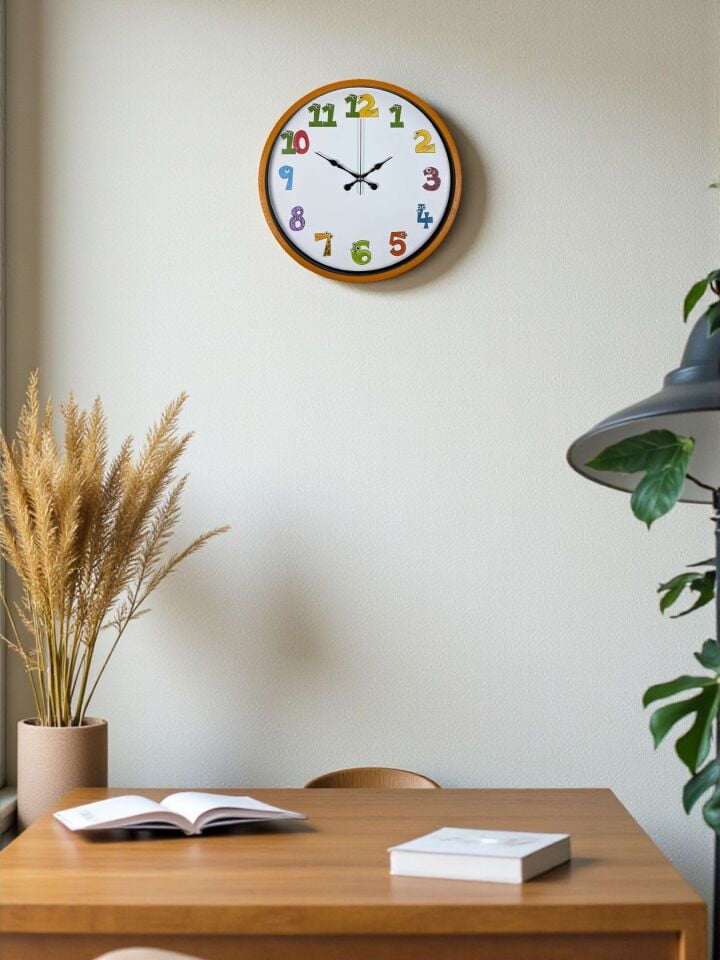 36 Cm Turuncu Çocuk Odası Duvar Saati