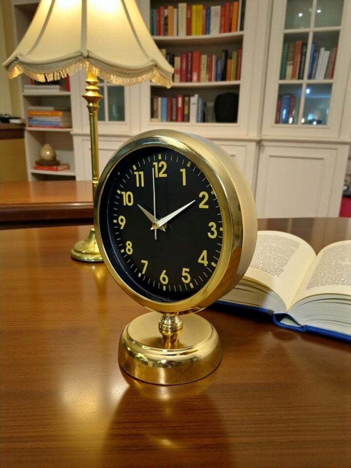 Klas Gold 25 x 20 Cm Metal Masa Saati