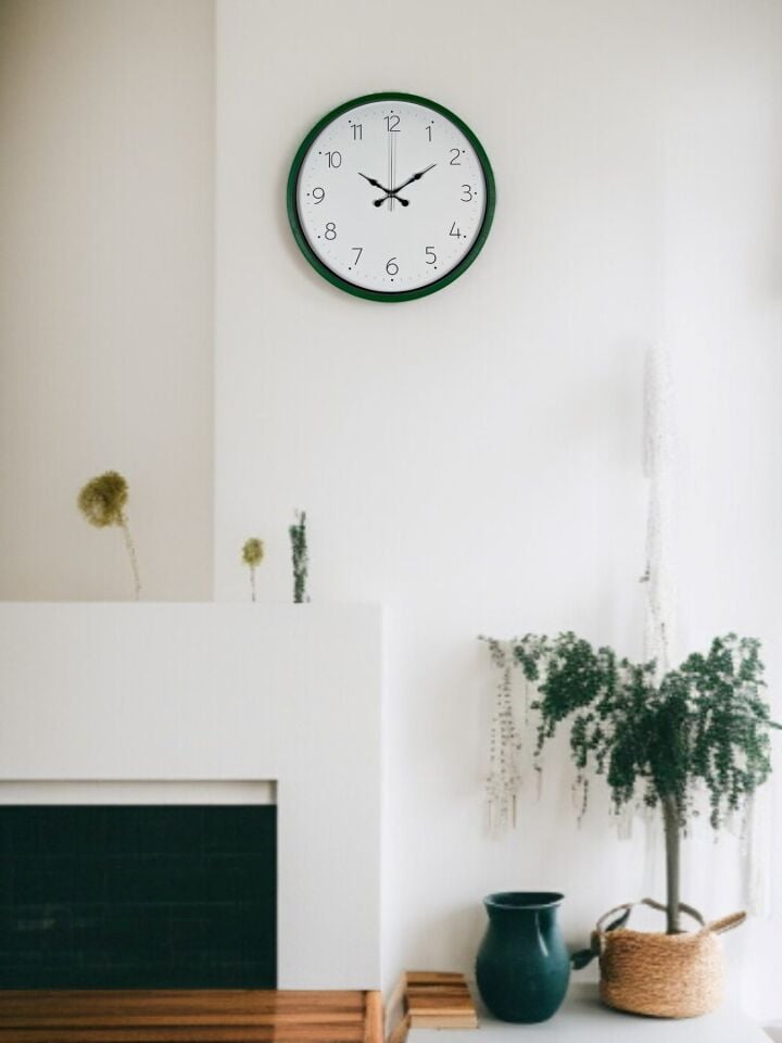 36 Cm Yeşil Dekoratif Duvar Saati