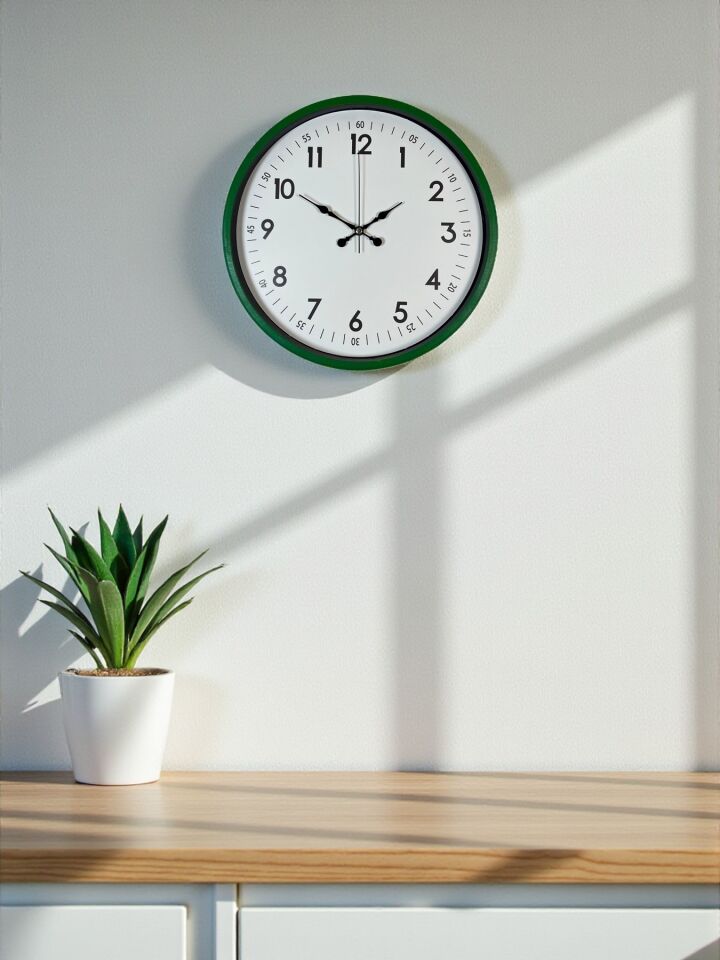 36 Cm Yeşil Dekoratif Duvar Saati