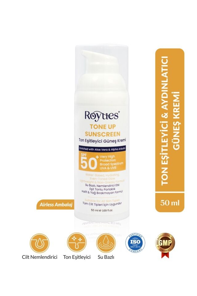 Ton Eşitleyici Güneş Kremi SPF 50 - Cilt Bariyeri Onarıcı, Yenileyici ve Nemlendirici 50ml
