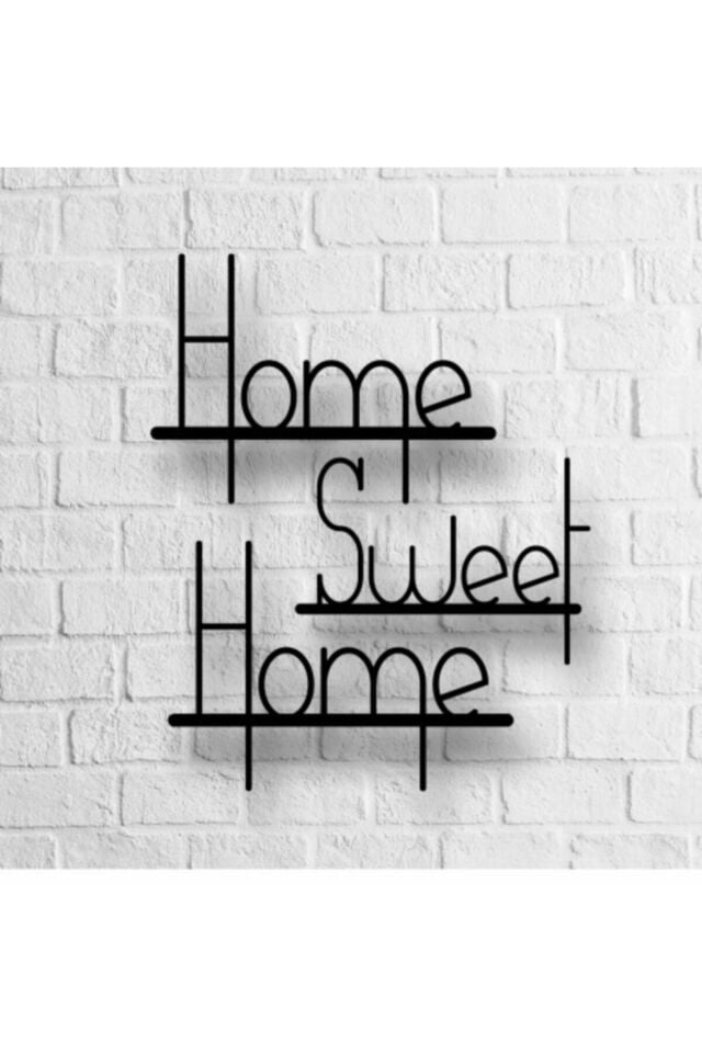 Home Sweet Home Yazılı Ahşap Tablo