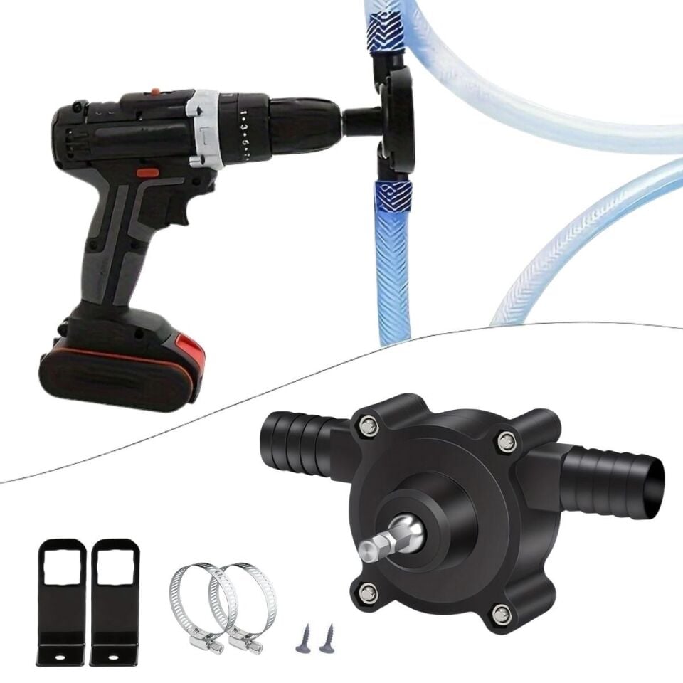 BUFFER® Kendiliğinden Emişli Dayanıklı Plastik Yaplı Matkap Su,Yağ Sıvı Pompası