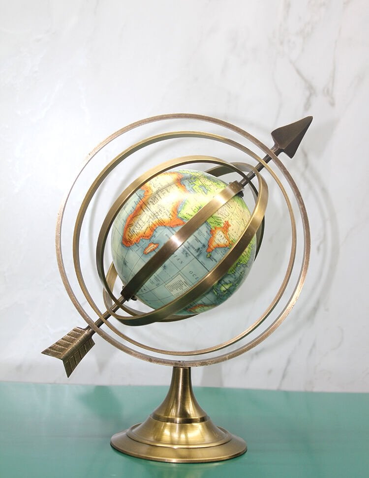 Pirinç Dünya Küre Model 2