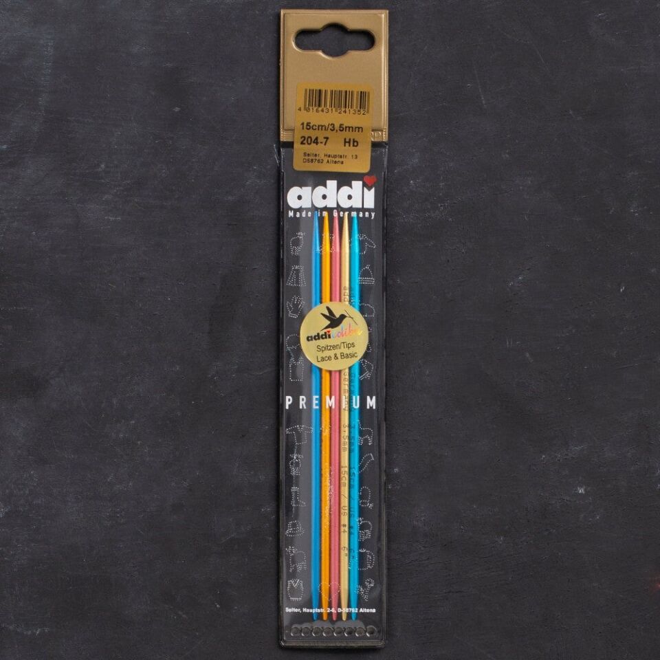 Addi Colibri 3,5mm 15cm Renkli Çorap Şişi - 204-7