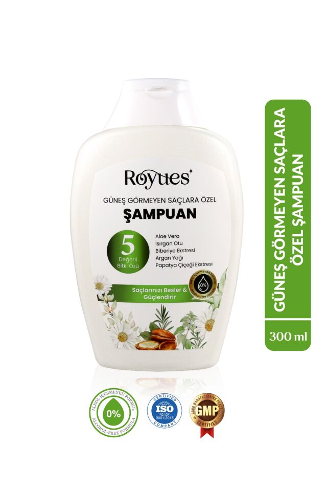 Argan Yağlı Besleyici Sülfatsız Şampuan - Güneş Görmeyen Saçlar İçin - 5 Bitki Özlü 300ml