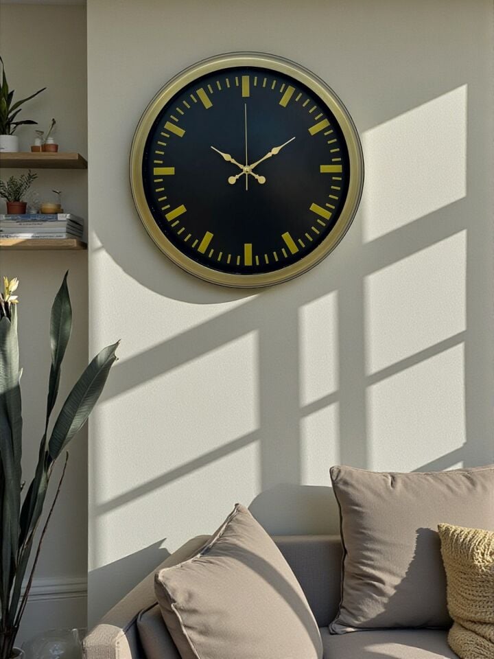 Vintage 40 Cm Metal Modern Duvar Saati