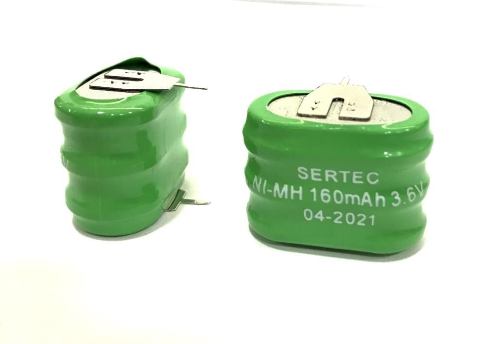 3.6V 3S1P 160 Mah 2 Pin NI-MH Buton Pil (491491)
