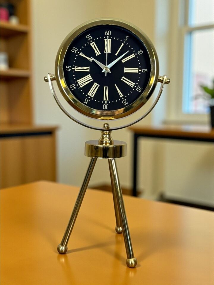 Imperial Gold Üç Ayaklı Metal Masa Saati