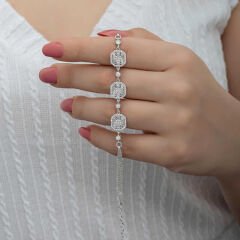 925 Ayar Gümüş Baget Kadın Bileklik T8494 (491491)