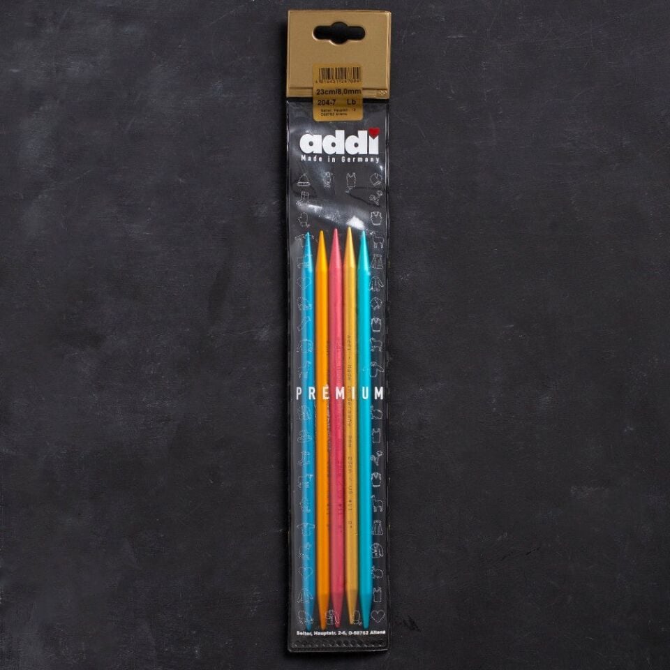 Addi Colibri 8mm 23cm Renkli Çorap Şişi - 204-7