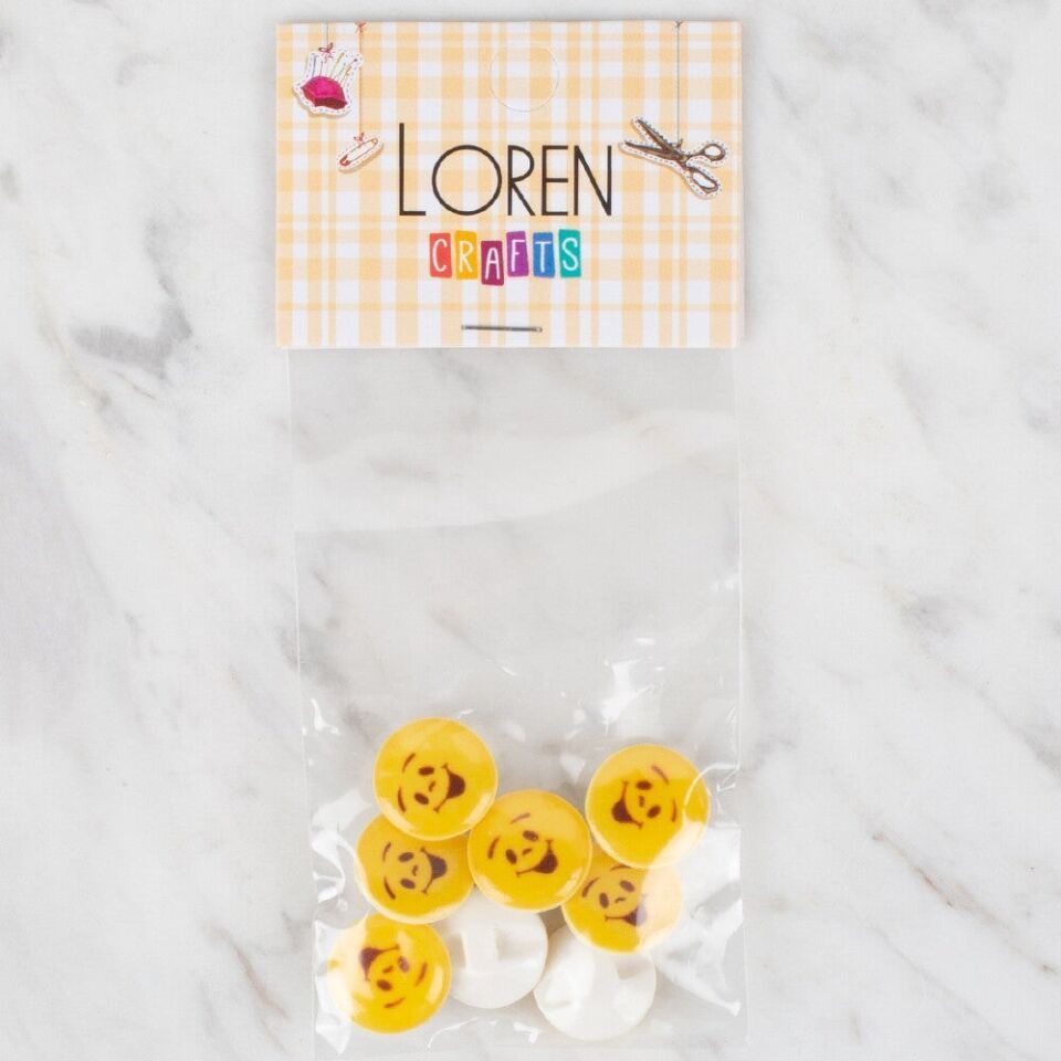 Loren Crafts 8 li Sarı Düğme - 671
