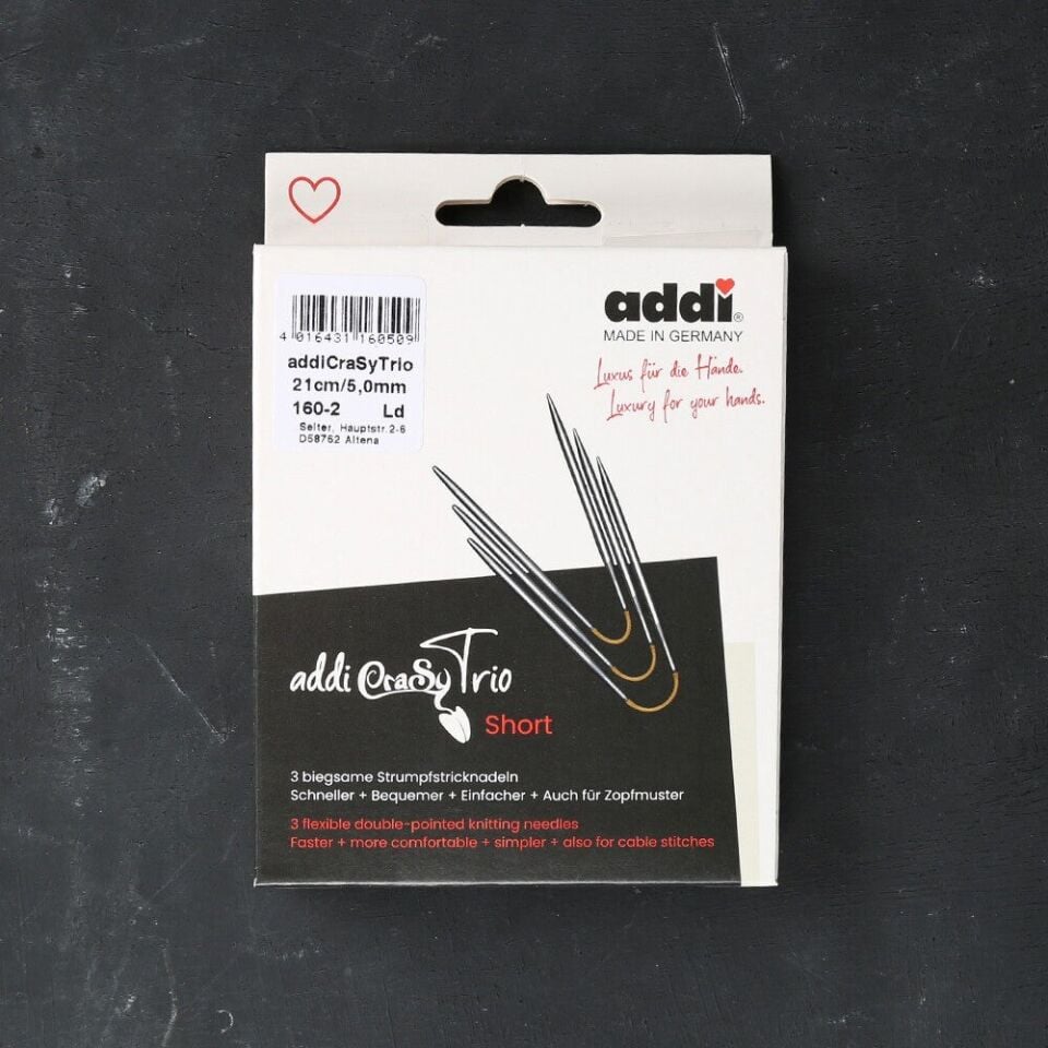 Addi CrasyTrio 3 lü 5 Mm 21 Cm Misinalı Çorap Şişi