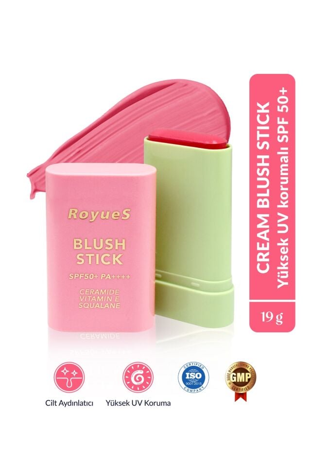 Nemlendiricili Stick Krem Allık - Yumuşak Dokulu, Yüksek Pigmentli ve Nemlendirici Formül