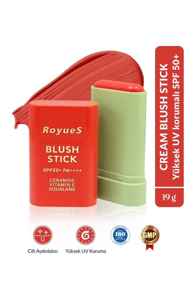 Nemlendiricili Stick Krem Allık - Yumuşak Dokulu, Yüksek Pigmentli ve Nemlendirici Formül