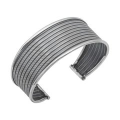 925 Ayar Gümüş Eskitme Desenli Kadın Bilezik T6857 (491491)