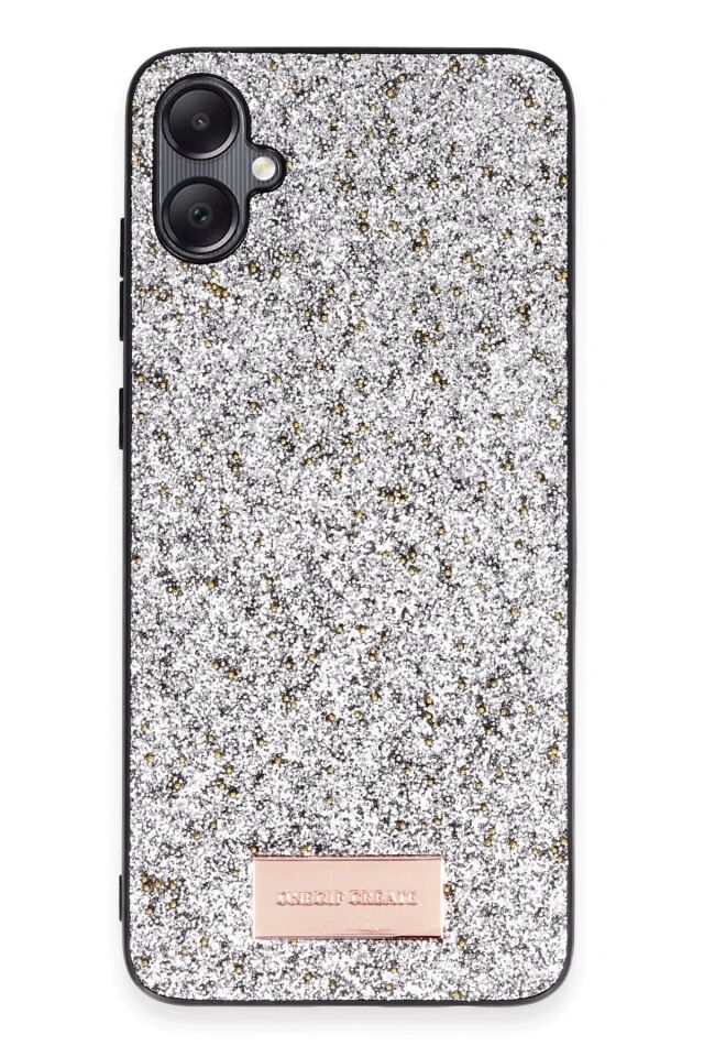 Mey İthalat®  Samsung Galaxy A05 Bright Simli Kapak - Gümüş