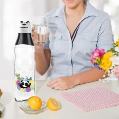 Sevimli Panda Tasarımlı Cam Suluk  Sızdırmaz 1000 ML (491491)