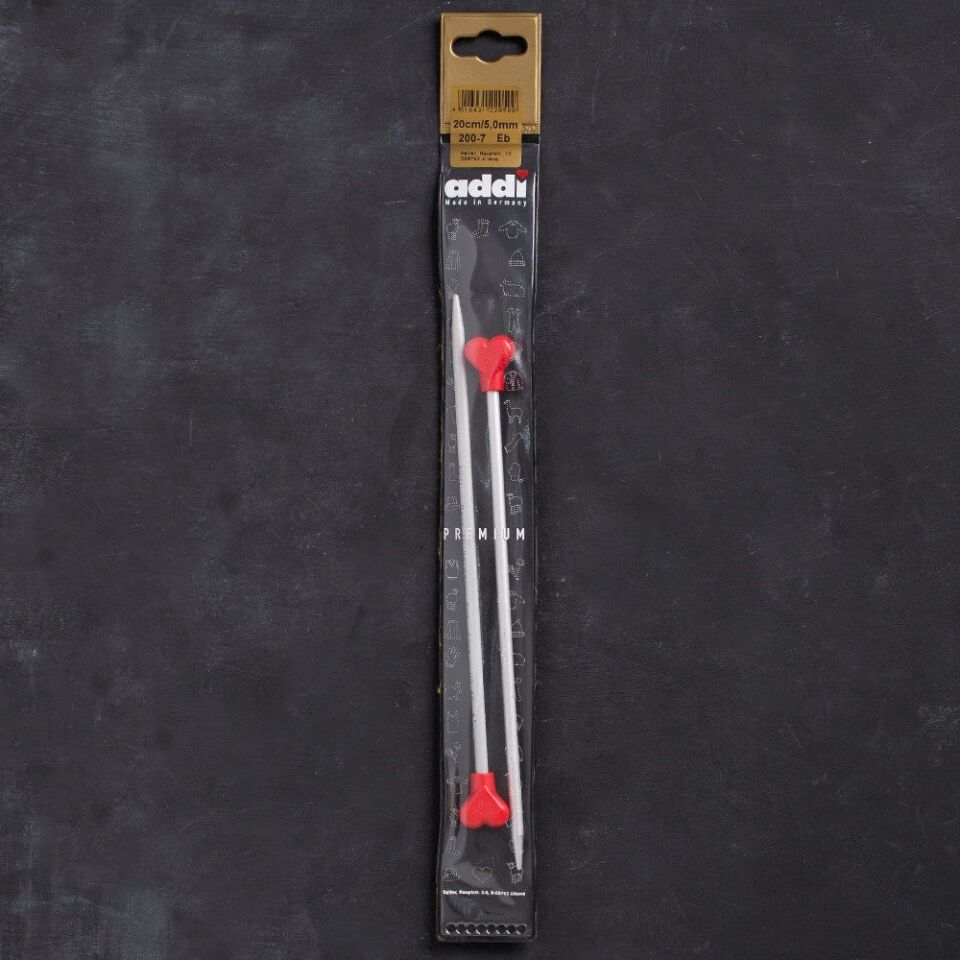 Addi Kalpli 5mm 20cm Klasik Alüminyum Örgü Şişi -