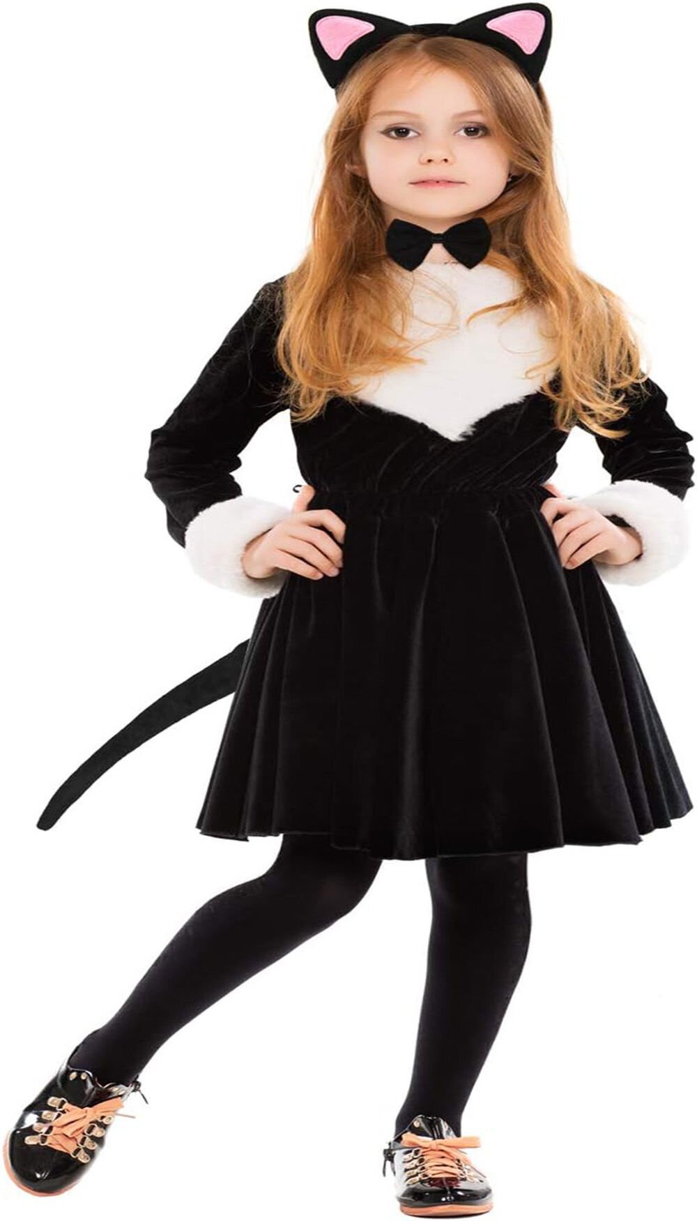 Pembe Kedi Kulak Taç Kuyruk Papyon Seti 3'lü Çocuk Boy