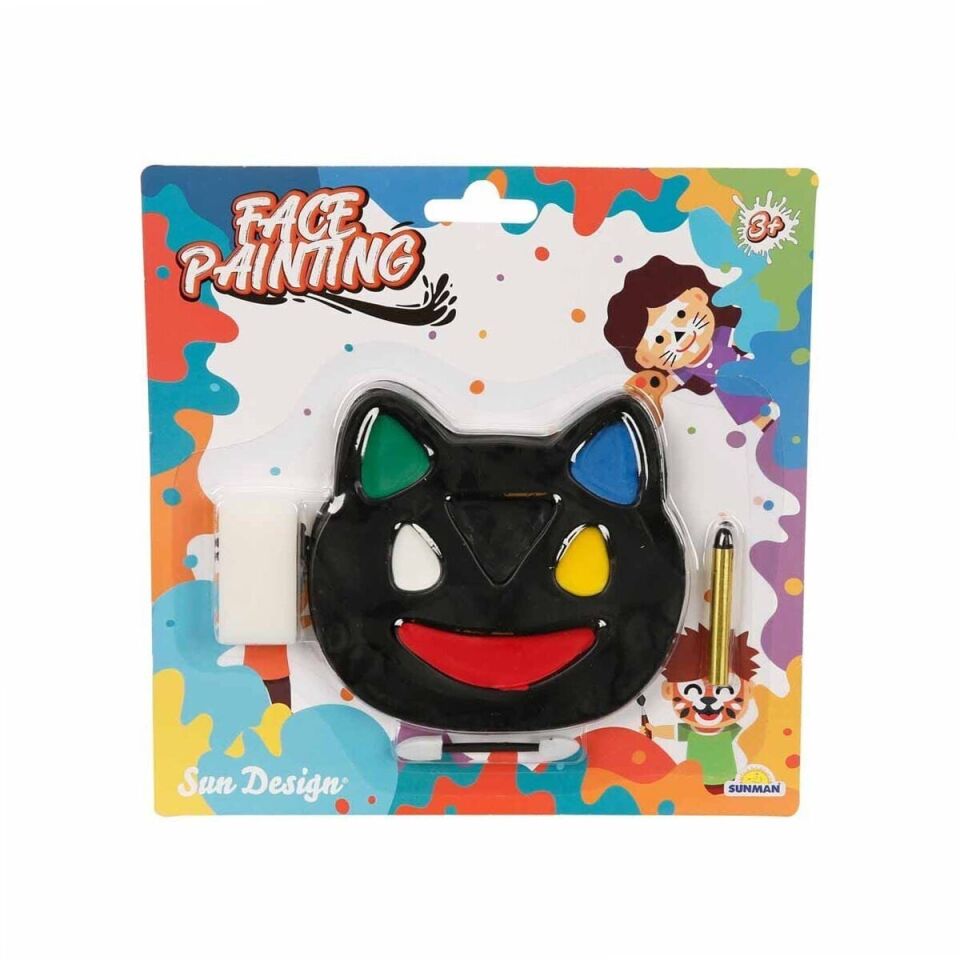 2591 SUN-RST-SDN-YÜZ BOYASI 1 KALEMLİ 6 RENKLİ KEDİ ŞKL KRTL