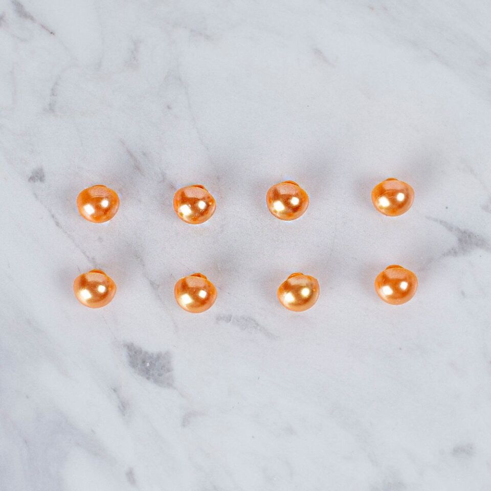 Loren Crafts 8 li Turuncu Düğme - 0146