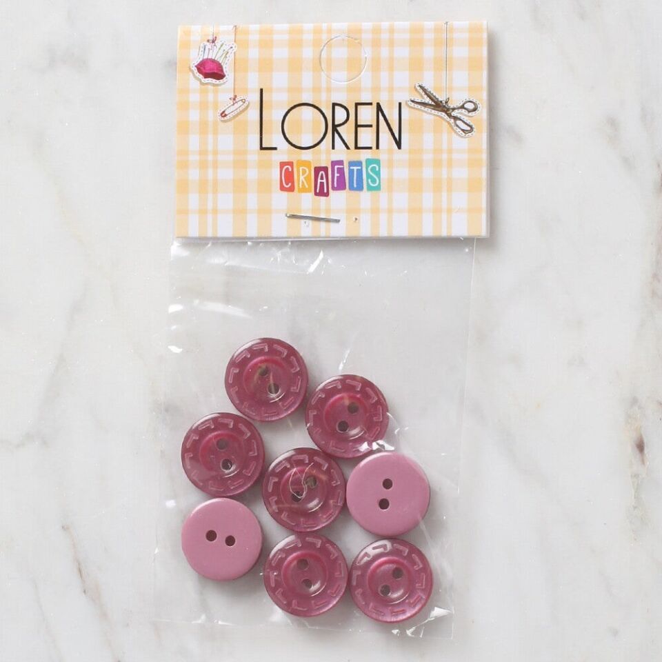Loren Crafts 8 li Vişne Çürüğü Düğme - 190