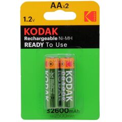 Kodak Şarj Edilebilir Ni-MH AA Pil 2600 mAh (2 Adet) (491491)
