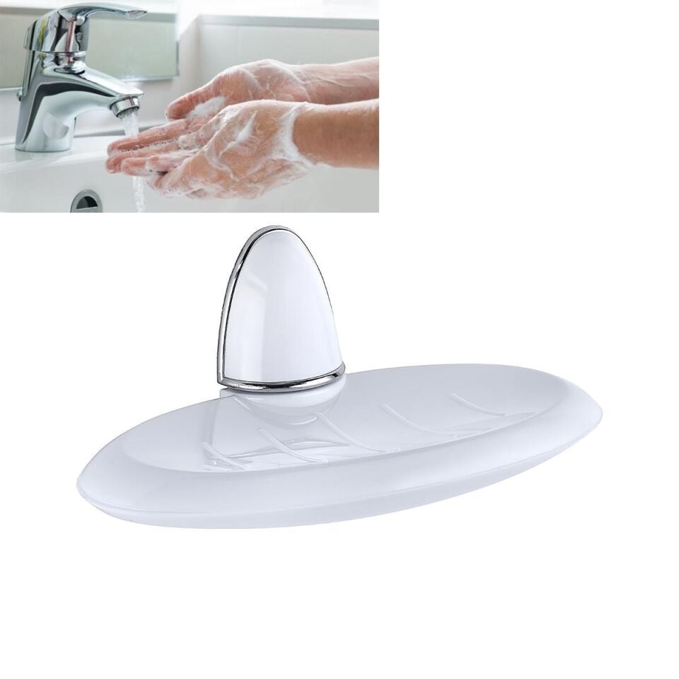 AD Lüks Milenyum Sabunluk Dekoratif Beyaz Sabun Tutucu Stand