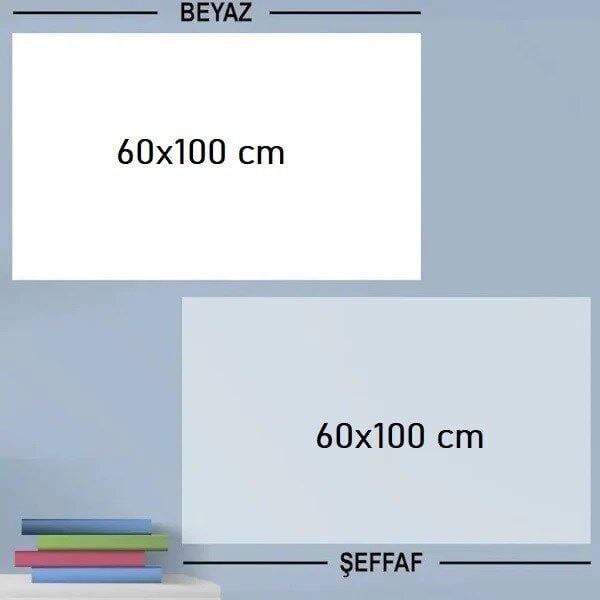 AD Ders Çalışma Yazı Tahtası Manyetik Duvar Stickerı 100x60 cm