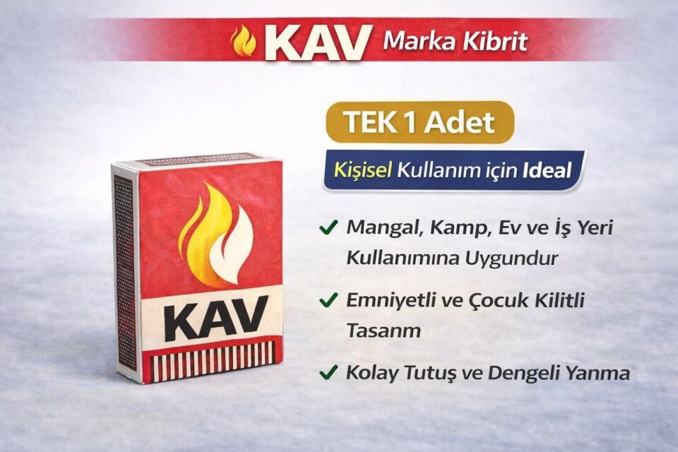 KAV Marka Kibrit Emniyetli Çocuk Kilitli 1 Adet