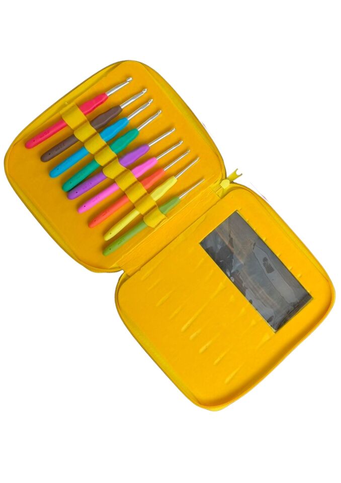 Fermuarlı Yün Tığ Set 2'den 6'ya Kadar 9 Adet( Renk Stok Durumuna Göre)