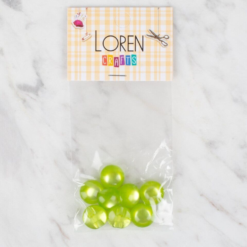 Loren Crafts 8 li Yeşil Düğme - 45