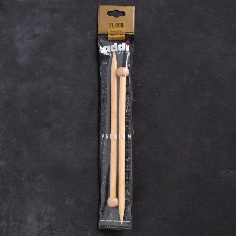 Addi Premium 10mm 25cm Bambu Örgü Şişi - 5007025-1