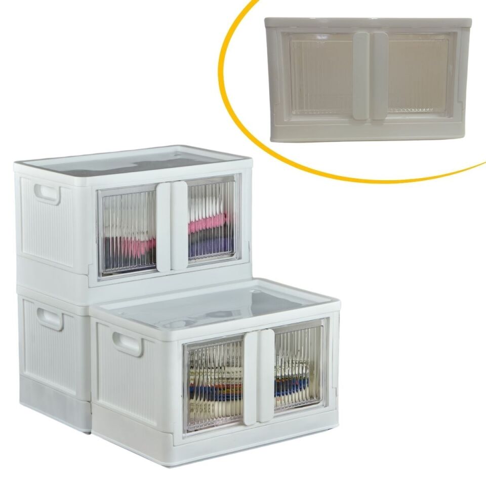 AD Tek Katlı (1 Ünite) Üst Üste Eklenebilir Demonte Mutfak ve Banyo Düzenleyici Raf-Beyaz