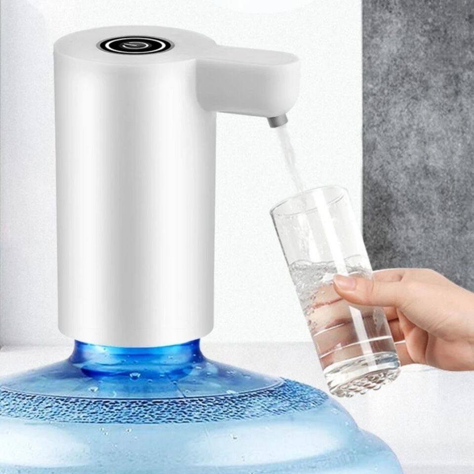 AD  Usb ile Şarj Olabilen Beyaz Damacana Pompası 1200 mA