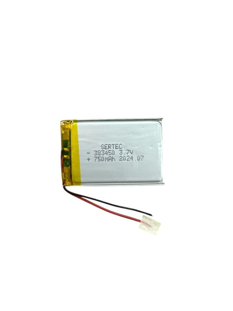 383450 3.7V 750 MAh Li-Polymer Pil Devreli/1.5A (491491)