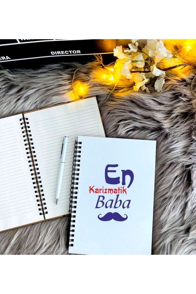 Babalar Günü Için En Karizmatik Baba Baskılı Defter Kalem Seti