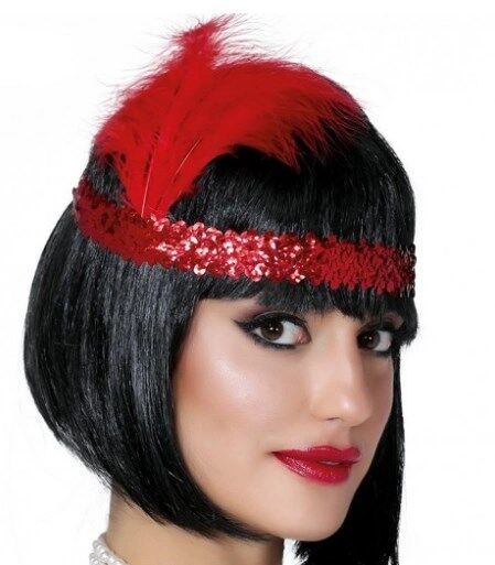 Mey İthalat® 70'ler 80'ler ve 90'lar Temalı Kırmızı Renk Çarliston Saç Bandı