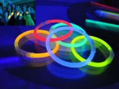 10 Adet Karanlıkta Işık Veren Bracelet Fosforlu Kırılan Çubuk Bileklik (491491)