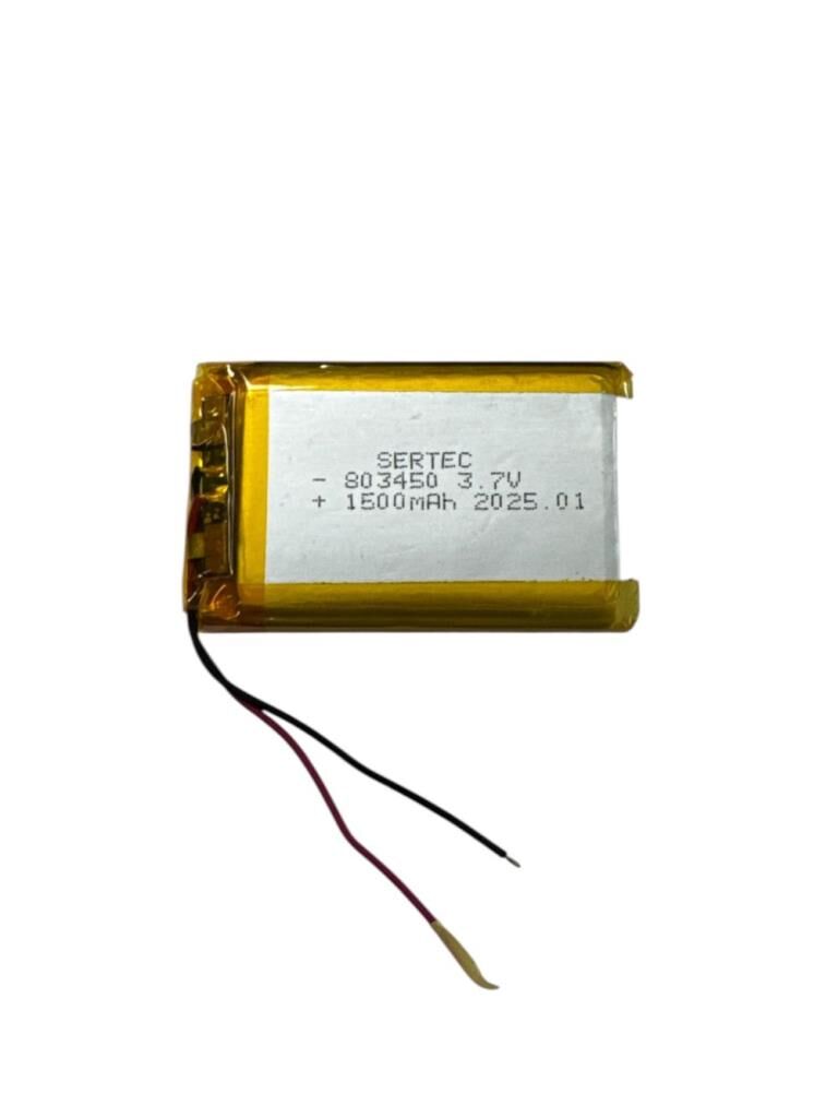 803450 3.7V 1500mAh Li-Polymer Pil Devreli/1.5A (491491)