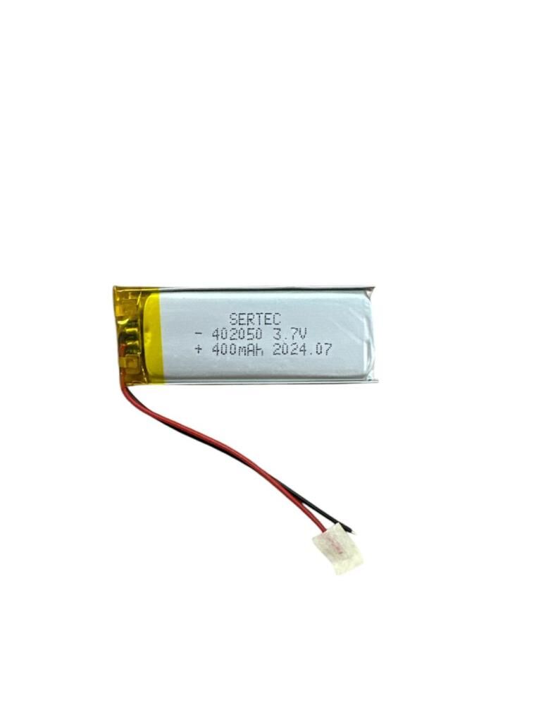 402050 3.7V 400mAh Li-Polymer Pil Devreli/1.5A (491491)